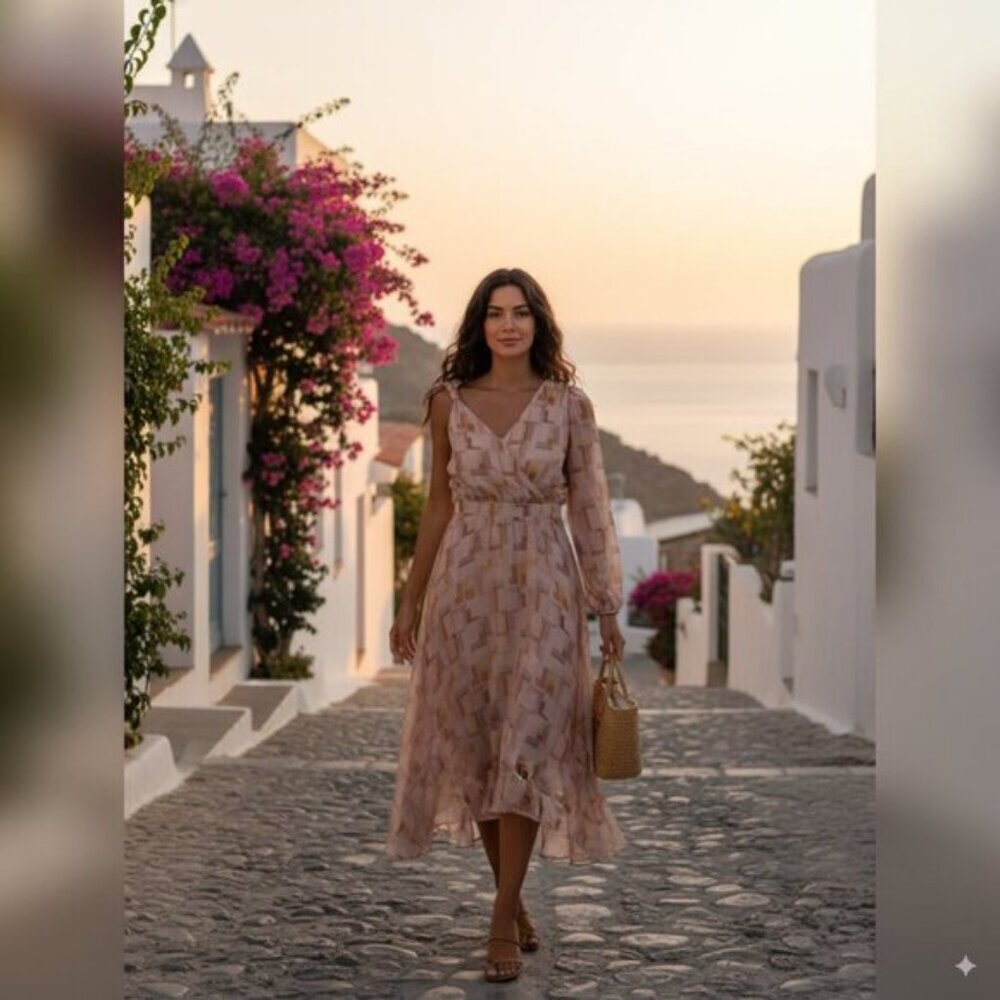 NWT En Saison Winnie One Sleeve Maxi Dress